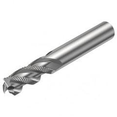 R216.33-16040-AC32U H10F 16mm 3 FL Solid Carbide End Mill - Corner chamfer w/Cylindrical Shank - USA Tool & Supply