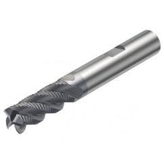 R216.34-10040-BC22K 1640 10mm 4 FL Solid Carbide End Mill - Corner chamfer w/Weldon Shank - USA Tool & Supply