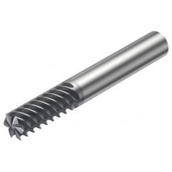 R215.36-20060-AC38L 1620 20mm 6 FL Solid Carbide End Mill - Corner Radius w/Cylindrical Shank - USA Tool & Supply