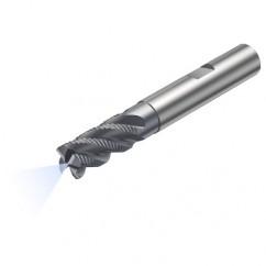 R215.34C10040-DC22K 1640 10mm 4 FL Solid Carbide End Mill - Corner Radius w/Cylindrical - Neck Shank - USA Tool & Supply