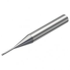 R216.42-01030-AJ10G 1620 1mm 2 FL Solid Carbide Ball Nose End Mill w/Cylindrical Shank - USA Tool & Supply