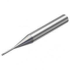 R216.42-01030-AJ10G 1620 1mm 2 FL Solid Carbide Ball Nose End Mill w/Cylindrical Shank - USA Tool & Supply