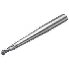 R216.42-01030-AP10G 1610 1mm 2 FL Solid Carbide Ball Nose End Mill w/Cylindrical Shank - USA Tool & Supply