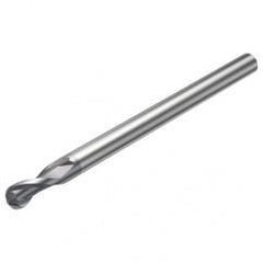 R216.42-06030-AQ09G P10 6mm 2 FL Solid Carbide Ball Nose End Mill w/Cylindrical Shank - USA Tool & Supply