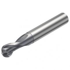 R216.42-08030-AI08G 1610 8mm 2 FL Solid Carbide Ball Nose End Mill w/Cylindrical Shank - USA Tool & Supply