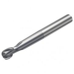 R216.62-12030-AO13G 1610 12mm 2 FL Solid Carbide Ball Nose End Mill spherical design w/Cylindrical Shank - USA Tool & Supply