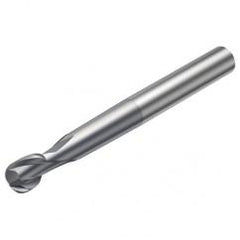 R216.62-02030-AO30G 1610 2mm 2 FL Solid Carbide Ball Nose End Mill spherical design w/Cylindrical Shank - USA Tool & Supply