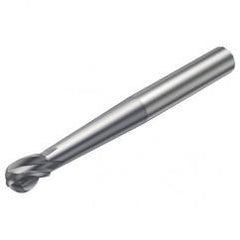 R216.64-16030-AO15G 1610 16mm 4 FL Solid Carbide Ball Nose End Mill spherical design w/Cylindrical Shank - USA Tool & Supply