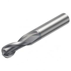 1B232-0476-XA 1620 4.76mm 2 FL Ballnose w/Cylindrical Shank - USA Tool & Supply