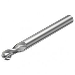 2B320-0300-NG H10F 3mm 2 FL Ballnose w/Reduced Cylindrical .3mm/.012 smaller than Cutting Diameter Shank - USA Tool & Supply