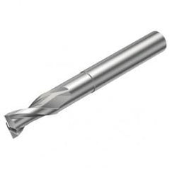 2P120-0400-NC H10F 4mm FL Straight Center Cut w/Cylindrical with Neck Shank - USA Tool & Supply