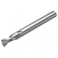 2S221-0300-020-NG H10F 3mm 2 FL Straight Corner Radius Center Cut w/Reduced Cylindrical .3mm/.012 smaller than Cutting Diameter Shank - USA Tool & Supply