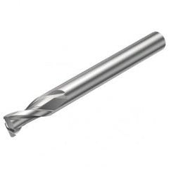 2S221-0600-100-NG H10F 6mm 2 FL Straight Corner Radius Center Cut w/Reduced Cylindrical .3mm/.012 smaller than Cutting Diameter Shank - USA Tool & Supply
