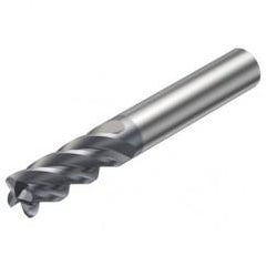 2S340-0400-100-MA 1640 4mm 4 FL Straight Corner Radius Center Cut w/Cylindrical Shank - USA Tool & Supply