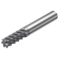 R215.36-16050-AC32L 1620 16mm 6 FL Solid Carbide End Mill - Corner Radius w/Cylindrical Shank - USA Tool & Supply