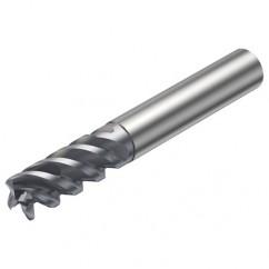 R216.24-12050GCC26P 1620 12mm 4 FL Solid Carbide End Mill - Corner Radius w/Cylindrical - Neck Shank - USA Tool & Supply