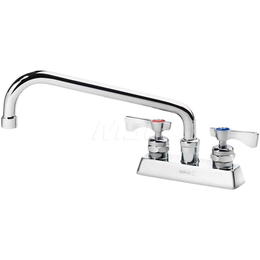 Industrial & Laundry Faucets; Type: Base Mount Faucet; Style: Base Mounted; Design: Base Mounted; Handle Type: Lever; Spout Type: Swing Spout/Nozzle; Mounting Centers: 4; Spout Size: 10; Finish/Coating: Chrome Plated Brass; Type: Base Mount Faucet