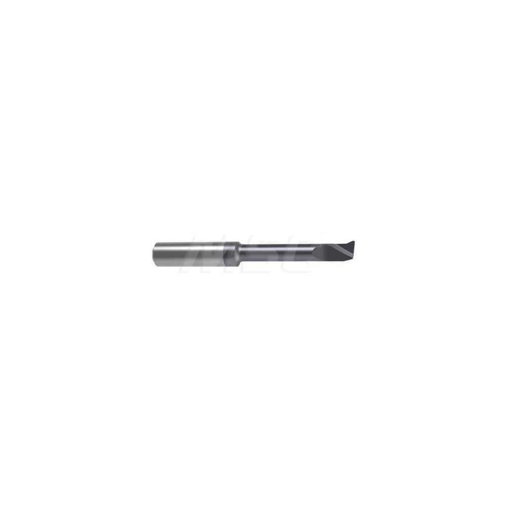 Internal Boring Bar: 0.2756″ Min Bore, 1.6535″ Max Depth, Right Hand Cut, Carbide 2.6378″ OAL, 0.0039″ Corner Radius