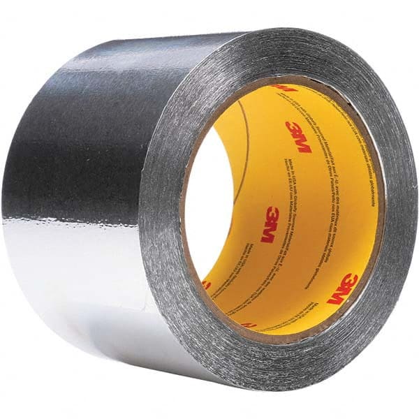 3M - 55m x 102mm x 4.6 mil Silver Aluminum Foil Tape - USA Tool & Supply