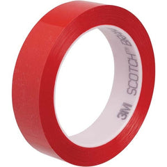 3M - 72 Yd x 1/2" Red Polyester Film Tape - USA Tool & Supply