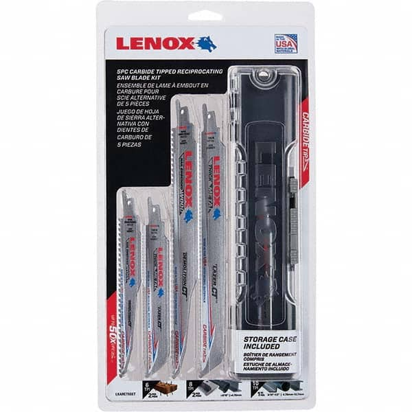 Lenox - Reciprocating Saw Blade Sets Blade Material: Carbide Tipped Minimum Blade Length (Inch): 6 - USA Tool & Supply