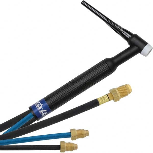 PRO-SOURCE - 350 Amp 12-1/2' Rubber Outfit 18 Water Cooled TIG Welding Torch Kit - USA Tool & Supply