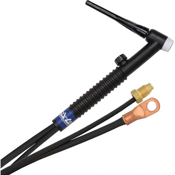 PRO-SOURCE - 150 Amp 25' Rubber Outfit 17FV Air Cooled TIG Welding Torch Kit - USA Tool & Supply