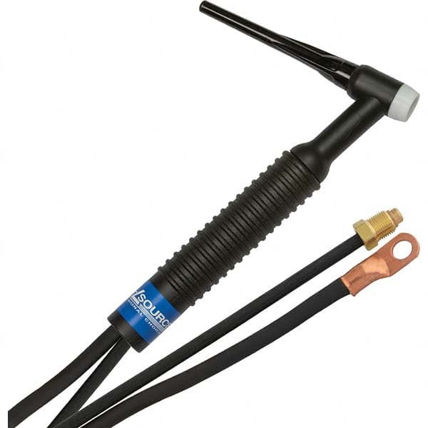 PRO-SOURCE - 200 Amp 12-1/2' Rubber Outfit 26F Air Cooled TIG Welding Torch Kit - USA Tool & Supply
