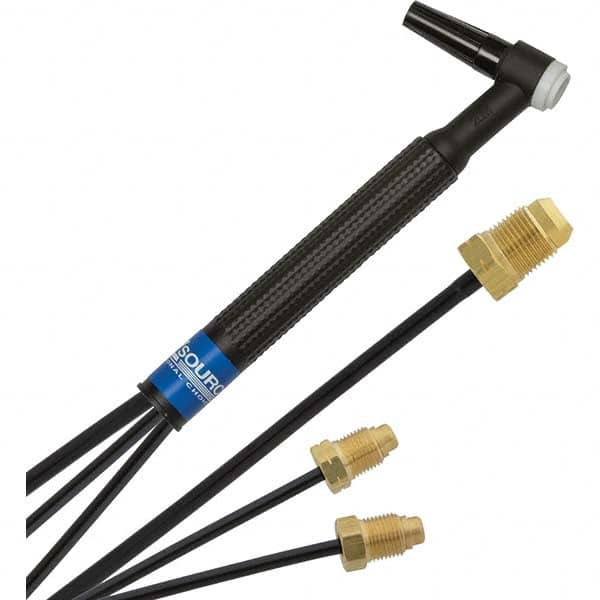 PRO-SOURCE - 250 Amp 12-1/2' Rubber Outfit 20M Water Cooled TIG Welding Torch Kit - USA Tool & Supply