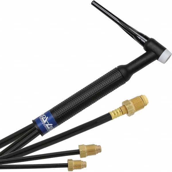 PRO-SOURCE - 350 Amp 12-1/2' Rubber Outfit 18 Water Cooled TIG Welding Torch Kit - USA Tool & Supply