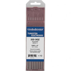 PRO-SOURCE - Tungsten Electrodes Type: Zirconiated Diameter (Inch): 3/32 - USA Tool & Supply