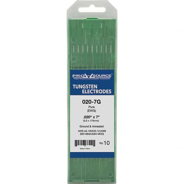 PRO-SOURCE - Tungsten Electrodes Type: Pure Diameter (Inch): 0.020 - USA Tool & Supply