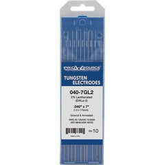 PRO-SOURCE - Tungsten Electrodes Type: 2% Lanthanated Diameter (Inch): 0.040 - USA Tool & Supply