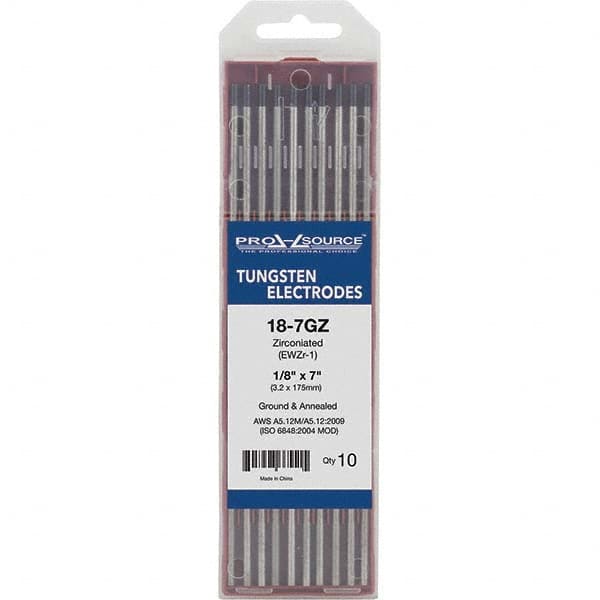 PRO-SOURCE - Tungsten Electrodes Type: Zirconiated Diameter (Inch): 1/8 - USA Tool & Supply
