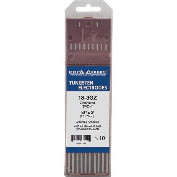 PRO-SOURCE - Tungsten Electrodes Type: Zirconiated Diameter (Inch): 1/8 - USA Tool & Supply