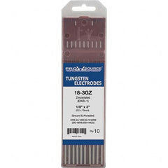 PRO-SOURCE - Tungsten Electrodes Type: Zirconiated Diameter (Inch): 1/8 - USA Tool & Supply