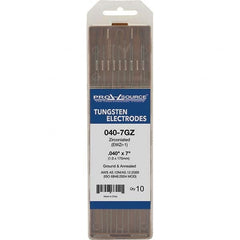 PRO-SOURCE - Tungsten Electrodes Type: Zirconiated Diameter (Inch): 0.040 - USA Tool & Supply