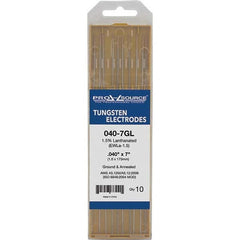 PRO-SOURCE - Tungsten Electrodes Type: 1.5% Lanthanated Diameter (Inch): 0.040 - USA Tool & Supply