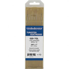 PRO-SOURCE - Tungsten Electrodes Type: 1.5% Lanthanated Diameter (Inch): 0.020 - USA Tool & Supply
