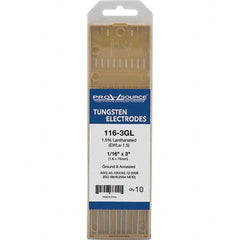 PRO-SOURCE - Tungsten Electrodes Type: 1.5% Lanthanated Diameter (Inch): 1/16 - USA Tool & Supply