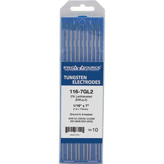 PRO-SOURCE - Tungsten Electrodes Type: 2% Lanthanated Diameter (Inch): 1/16 - USA Tool & Supply