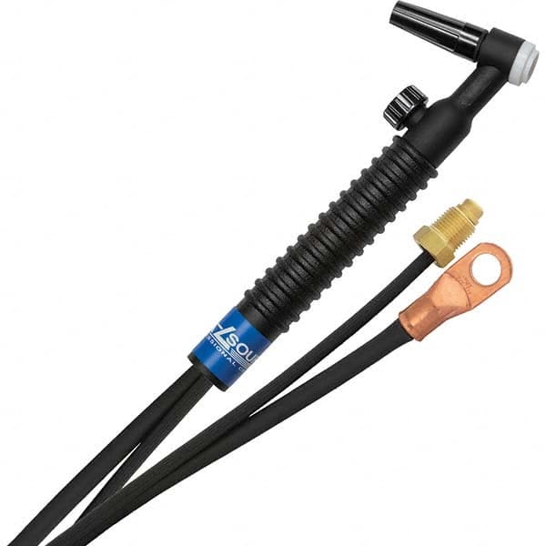PRO-SOURCE - 125 Amp 12-1/2' Rubber Outfit 9V Air Cooled TIG Welding Torch Kit - USA Tool & Supply