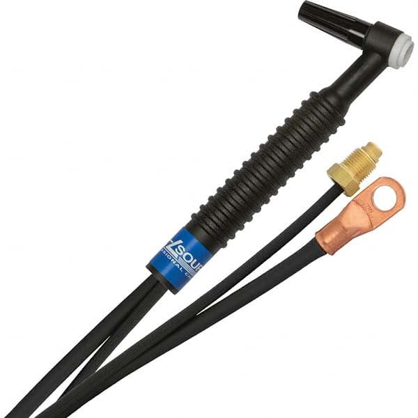 PRO-SOURCE - 125 Amp 12-1/2' Rubber Outfit 9F Air Cooled TIG Welding Torch Kit - USA Tool & Supply