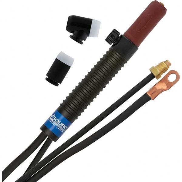 PRO-SOURCE - 200 Amp 12-1/2' Rubber Outfit 200M Air Cooled TIG Welding Torch Kit - USA Tool & Supply