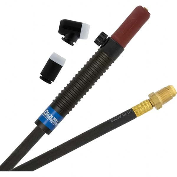 PRO-SOURCE - 200 Amp 25' Rubber Outfit 200M Air Cooled TIG Welding Torch Kit - USA Tool & Supply