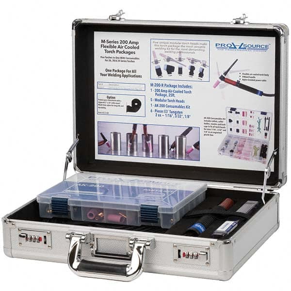 PRO-SOURCE - 200 Amp 25' Rubber Outfit 200M Air Cooled TIG Welding Torch Kit - USA Tool & Supply
