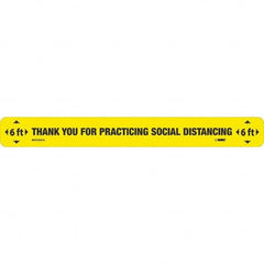 NMC - "Thank You for Practicting Social Distancing" Adhesive-Backed Floor Sign - USA Tool & Supply