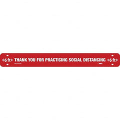 NMC - "Thank You for Practicting Social Distancing" Adhesive-Backed Floor Sign - USA Tool & Supply