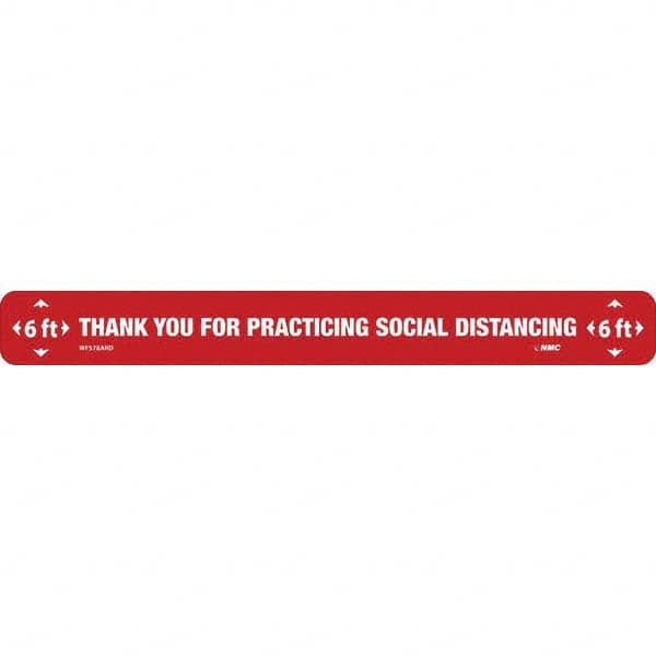 NMC - "Thank You for Practicting Social Distancing" Adhesive-Backed Floor Sign - USA Tool & Supply