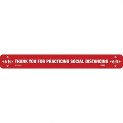 NMC - "Thank You for Practicting Social Distancing" Adhesive-Backed Floor Sign - USA Tool & Supply